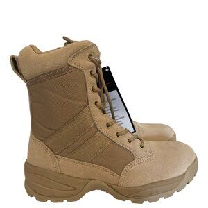 Tan Combat & Moto Boots